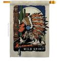 Patio Trasero Native Spirit Country Living 28 x 40 in. Double-Sided Vertical House Flags for  Banner Garden PA4079976